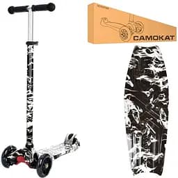 Самокат детский iTrike с подсветкой 32х13х70-80 см Разноцветный 000222681