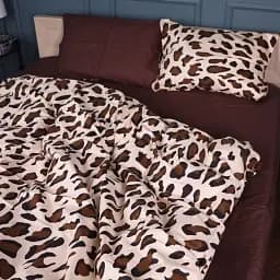 Комплект постельного белья MisSon Сатин 22-1404 Wild Leopard 143 x 210 см коричневый (2200010567915)