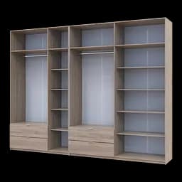 Розпашна Шафа для одягу Doros Лукас Дуб сонома 3+4 ДСП 315х50х240 (42005135) - мініатюра 3