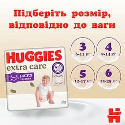 Уцінка. Підгузки-трусики Huggies Extra Care Pants Box 4 (9-14 кг) 80 шт.  - мініатюра 11