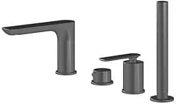 Змішувач для ванни Kohlman Experience graphite на борт ванни QB244EG Графит