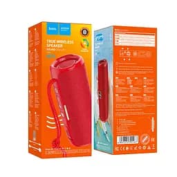 Портативна bluetooth колонка Hoco HC16 TWS з LED підсвічуванням червоний - мініатюра 4