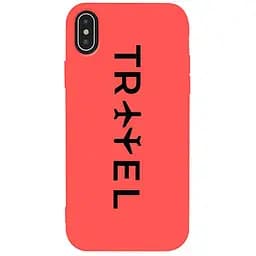 Чохол-накладка Toto Matt TPU 2 mm Print Case Apple iPhone XS Max #45 Travel Orange