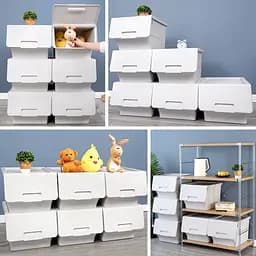 Білий контейнер для зберігання 45.5x28.5x31cm SW-00002421 - мініатюра 8