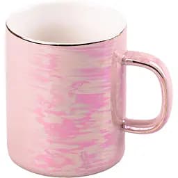 Чашка керамическая Happy Life в зеркальной глазури розовая 420 мл HPCYM0763P