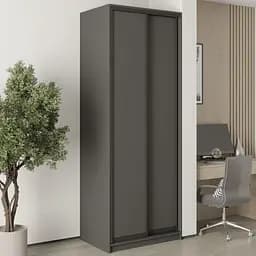 Шкаф-купе двухдверный MebelStar Уни BG 2ДСП 90x60x240 см Антрацит (MBS-10443)