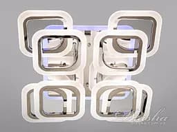 Стельова LED люстра з пультом, диммером і підсвічуванням, 110W, хром - мініатюра 2