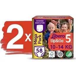 Підгузки-трусики Libero Up&Go 5 (10-14 кг) 116 шт. - мініатюра 2