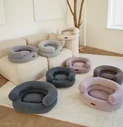 Лежак ортопедичний для собак "Marshmallow" темно-сірий S (70*65) - мініатюра 6
