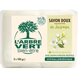 Твердое Мыло L'Arbre Vert Жасмин 200 г (2 шт. по 100 г)