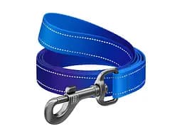 Поводок для собак WAUDOG Nylon Mono светоотражающий M 20 мм, 300 см, синий (464412)