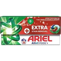 Капсули для прання Ariel Pods+ All-in-1 Extra Stain Removal Екстрасила виведення плям 26 шт. (8700216765305)
