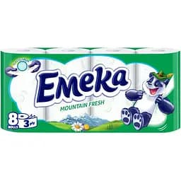 Туалетная бумага Emeka Mountain Fresh 3 слоя 8 рулонов (3800024026522)