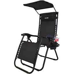 Раскладное садовое кресло шезлонг DMS GLS-120B Black