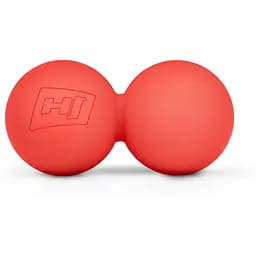 Силиконовый массажный двойной мяч Hop-Sport HS-S063DMB 63 мм красный