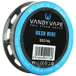 Катушка сетки Vandy Vape SS316 Mesh Wire 1.2ohm 200mesh Coil 1.5 м (10419)