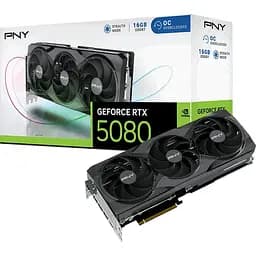 Видеокарта PNY GeForce RTX 5080 Triple Fan OC 16GB (VCG508016TFXPB1-O) EU [125935]
