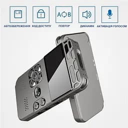 Диктофон цифровий професійний з активацією голосом Nectronix V35, пам'ять 8 Гб, SD карти до 64 Гб, таймер, MP3 (100551) - мініатюра 5