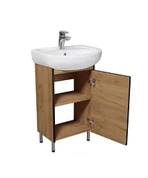 Тумба Мойдодир Dakota Craft 50 з умивальником Solo 50 дуб крафт - мініатюра 5