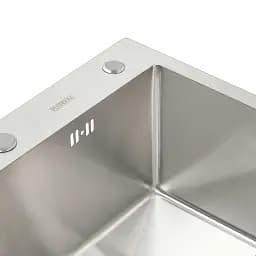 Кухонна мийка Platinum Handmade з нержавіючої сталі 3 мм прямокутна 58x43x22 см (000032263) - мініатюра 5