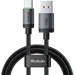 Кабель Mcdodo USB-A to USB-C Cable with Charging Light 1 м Чорний