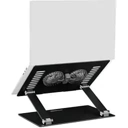 Охолоджувальна підставка для ноутбука до 15.6 дюйма OfficePro LS-122-B 2xfans Aluminum Aloy Black - мініатюра 5