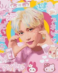 Картина за номерами Стрей Кідс Фелікс K-Pop Stray Kids Felix 40х50 см PN SK F