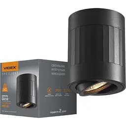 Светильник Videx SPF04A под лампу GU10 накладной черный (VL-SPF04A-BFB)