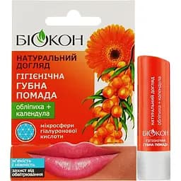 Гігієнічна губна помада Біокон Натуральний догляд Обліпиха + Календула 4.6 г