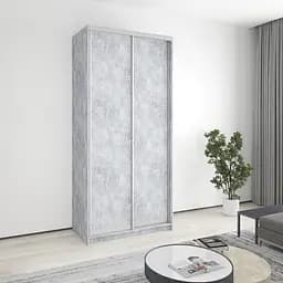 Шкаф-купе двухдверный MebelStar Стандарт AL 2ДСП 110x60x240 см Бетон (MBS-3637)