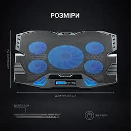 Охолоджувальна підставка для ноутбука GamePro Black (CP626) - мініатюра 13