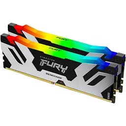 Модуль пам'яті Kingston Fury DDR5 64GB (2x32) 6400MHz Renegade Silver RGB XMP (KF564C32RSAK2-64)