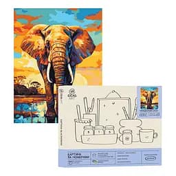 Набір для розпису по номерах "Священний слон" 40*50 см, IDEA2-GX47077, ТМ "99IDEAS"