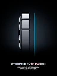 Захисне скло для Apple iPhone 14 Pro Max, Supreme Black Icon, повноекранне загартоване скло 9H, 3D, протиударне, ультратонке, глянцеве, з олеофобним і жировідштовхуючим покриттям, з сіточкою на динамік, преміум, ArmorStandart (ARM69296) - мініатюра 8