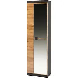 Шкаф пенал Эверест Соната-600 с зеркалом Венге темный/Дуб крафт золотой (DTM-2634)