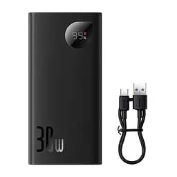 Зовнішній акумулятор Baseus павербанк Adaman Metal Digital Display Overseas Edition 30W 10000 mAh Black (PPAD040101) - мініатюра 3