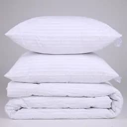 Набір MirSon №1141 Сolor Fun Line Stripe White Bamboo 220 х 240 см білий (2200010881103) - мініатюра 4