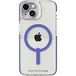 Противоударный чехол Gear4 Piccadilly MagSafe Periwinkle для iPhone 14 / iPhone 13 (6.1") Прозрачный