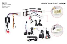 Штатна автомагнітола EasyGo M9-3-32-B-TLCP v2 QLED Toyota Land Cruiser Prado (120) - мініатюра 2