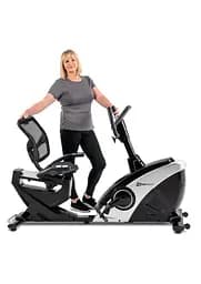 Горизонтальний велотренажер Hop-Sport HS-070L Helix сріблястий iConsole+ - мініатюра 5