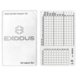 Мнемонічний планшет Lapua Seed phrase keeper for Exodus (LSPKM)