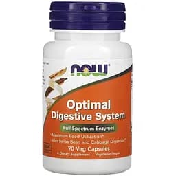 Пробиотики и пребиотики NOW Optimal Digestive System, 90 вегакапсул