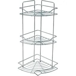 Полка Lemax трехуровневая угловая нержавеющая сталь 56х24х24 см (EBA-5004 S/S)