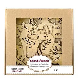 Набір ялинкових прикрас "Казкові звірятка етно" FDZ-532, 10 шт