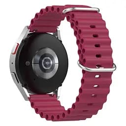 Ремінець для Samsung Galaxy Watch 4 Classic 46mm - темно-червоний ширина кріплення 20мм силікон Watchbands Hump (W34-8WB87751991) - мініатюра 2