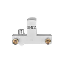Змішувач для ванни з лійкою Plamix Kubus-009 Euro SET white PM0673 Білий - мініатюра 5