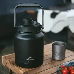Термос Naturehike NH22SJ001 304 сталь 2.5 л чорний - мініатюра 4