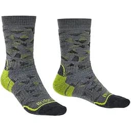 Носки Bridgedale Hike MW Endurance Boot Pattern Grey/Lime S (1053-710092.118.S)