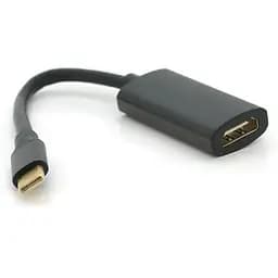 Конвертер Voltronic Type-C (тато)/HDMI (мама), 15 см, круглий, Black-gray