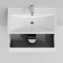 Тумба з умивальником Am.Pm X-Joy підвісна 80 см 2 ящики білий M85-FHX0802-WC0802WG38, Білий - мініатюра 6
